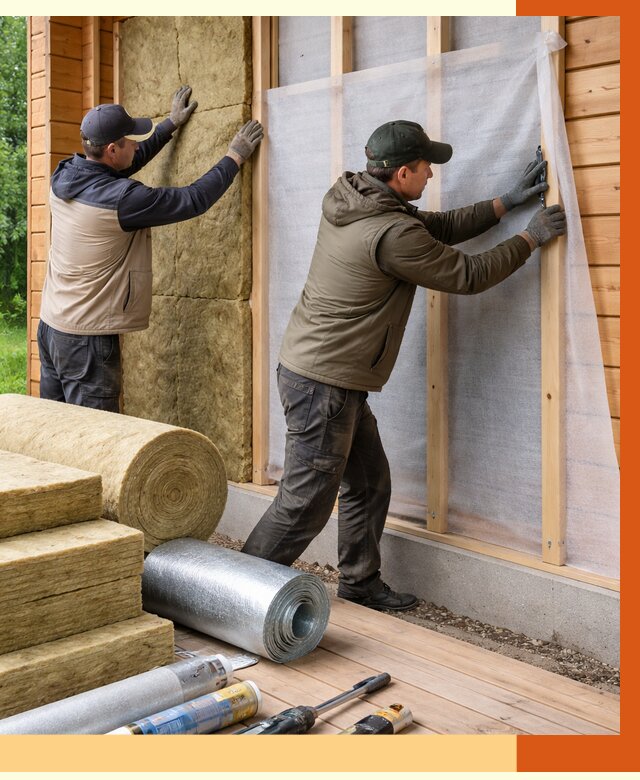 Утепление дома из двойного бруса в Аксае от 4875 руб./м² — ТепломастерАкс под ключ