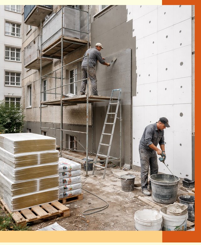 Утепление квартиры снаружи в Аксае от 6247 руб/м2 под ключ | ТепломастерАкс