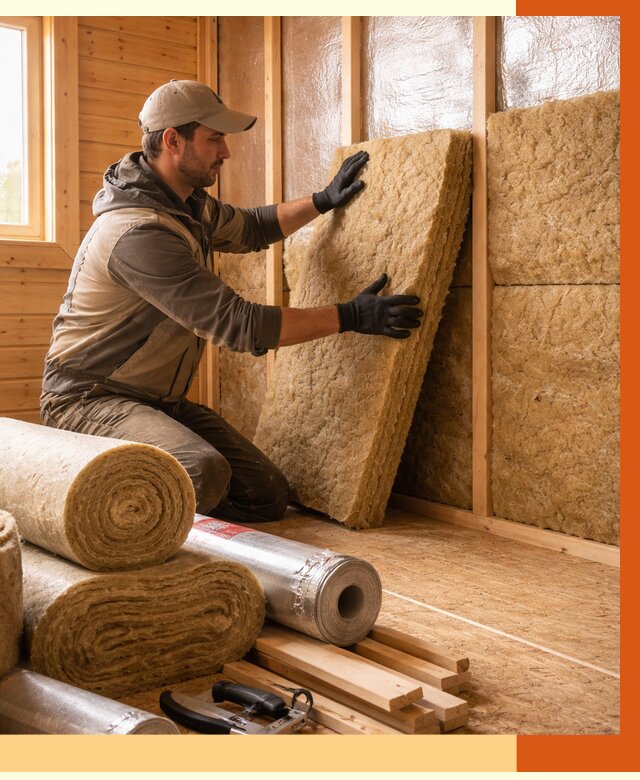 Утепление бани в Аксае под ключ от 4571 руб./м2 — утеплить потолок, пол и стены | ТепломастерАкс