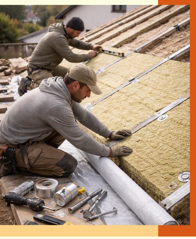 Утепление крыши снаружи в Аксае под ключ от 1219 руб./м2 | ТепломастерАкс