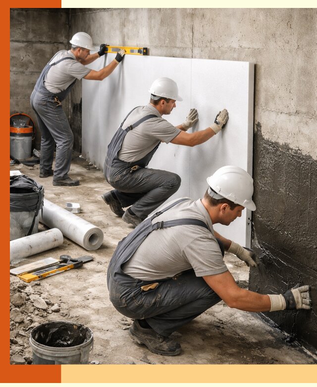 Утепление фундамента изнутри профессионально в Аксае