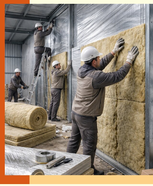 Утепление металлического склада в Аксае: теплоизоляция и герметизация