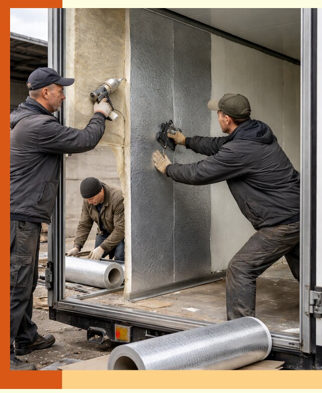 Утепление холодильного кузова в Аксае — монтаж и теплоизоляция