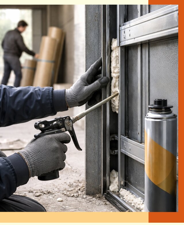 Заполнение пустот ворот в Аксае от 4571 руб. — заливка ППУ, утепление под ключ | ТепломастерАкс