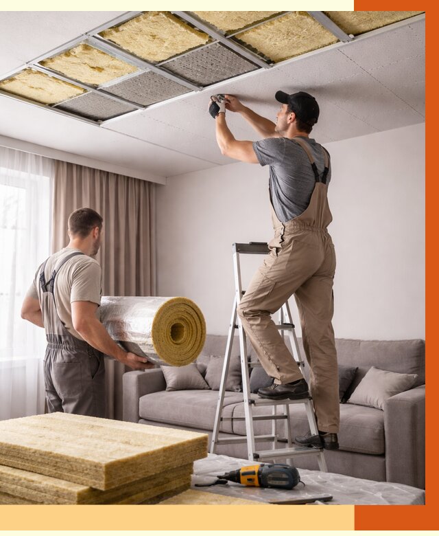 Шумоизоляция потолка в Аксае от 2285 руб. под ключ | Профессионально — ТепломастерАкс