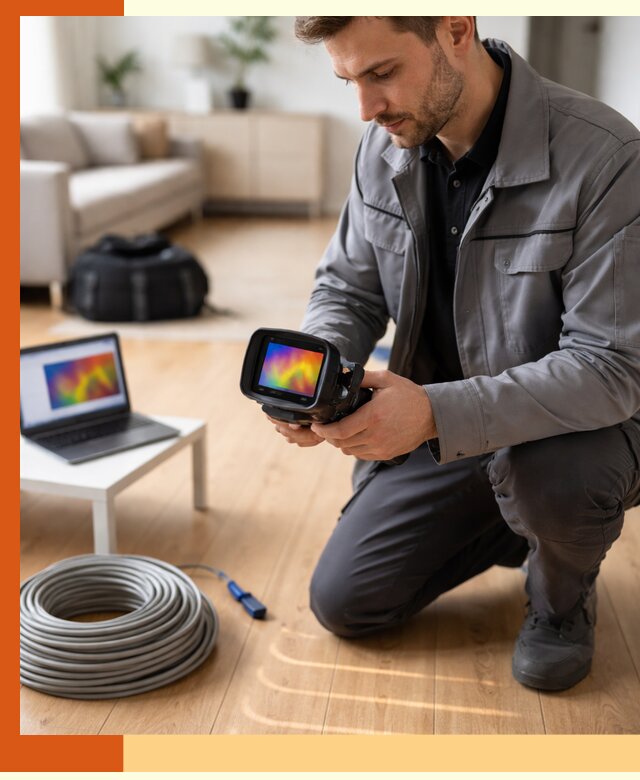 Тепловизионное обследование тёплого пола в Аксае для точной диагностики